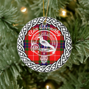 Décoration En Céramique Clan écossais Abernethy Tartan et Crest