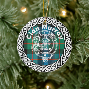 Décoration En Céramique Clan écossais Murray Tartan et Crest