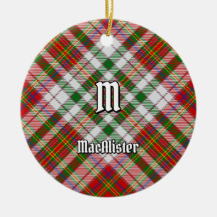 Décoration En Céramique Clan MacAlister Robe Tartan Ornament en céramique