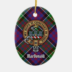 Décoration En Céramique Clan MacDonald de Clanranald Crest