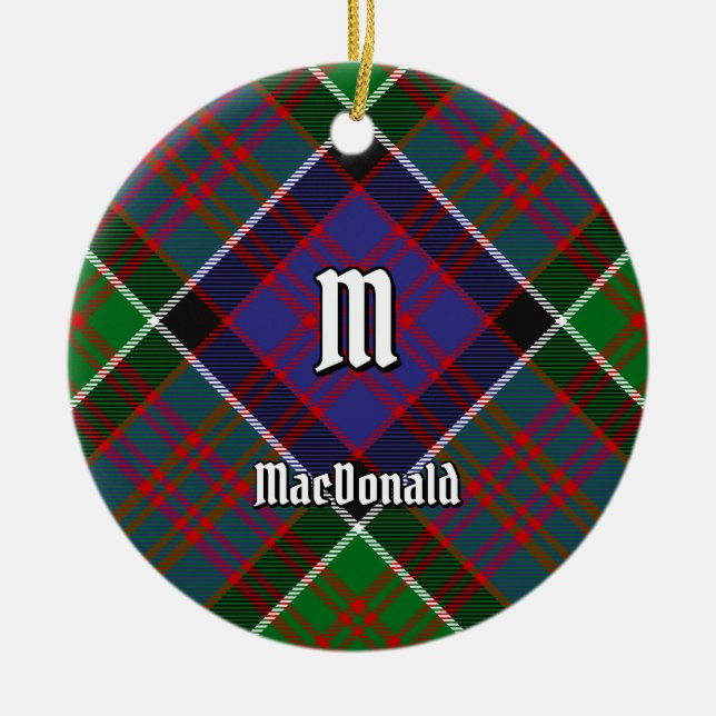 Décoration En Céramique Clan MacDonald de Clanranald Tartan (Devant)