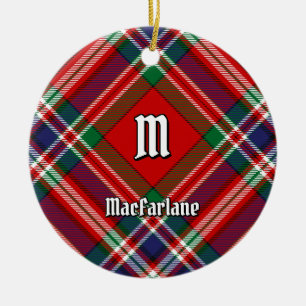 Décoration En Céramique Clan MacFarlane Red Tartan