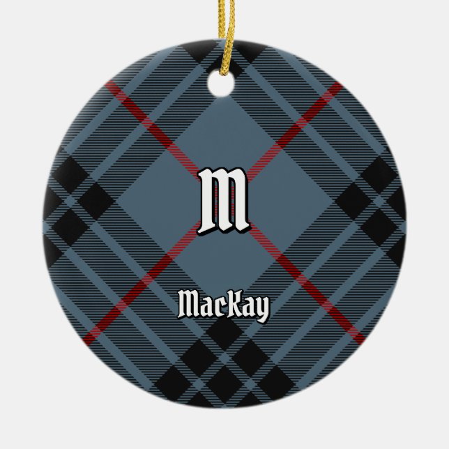 Décoration En Céramique Clan MacKay Blue Tartan (Devant)