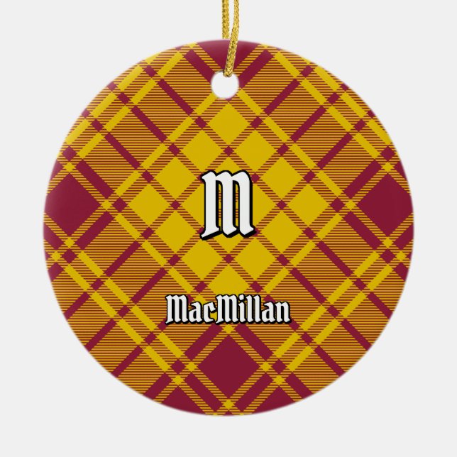 Décoration En Céramique Clan MacMillan robe Tartan (Devant)