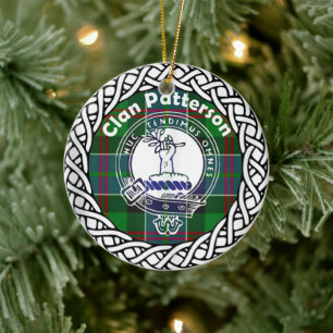 Décoration En Céramique Clan Patterson Tartan et Crest