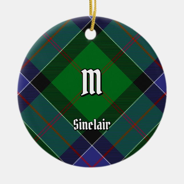 Décoration En Céramique Clan Sinclair Chasse Tartan (Devant)