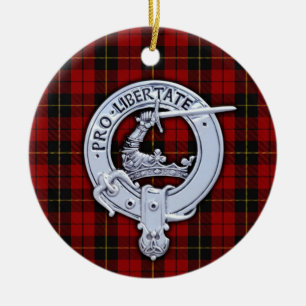 Décoration En Céramique Clan Wallace Crest & Tartan