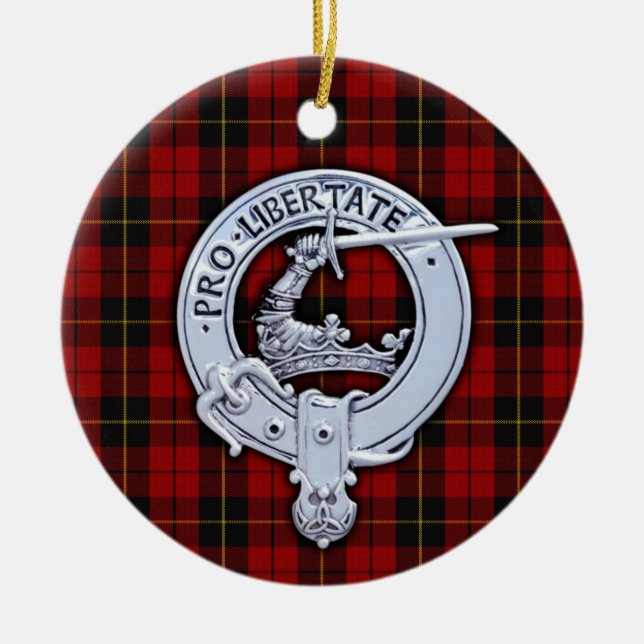 Décoration En Céramique Clan Wallace Crest & Tartan (Devant)