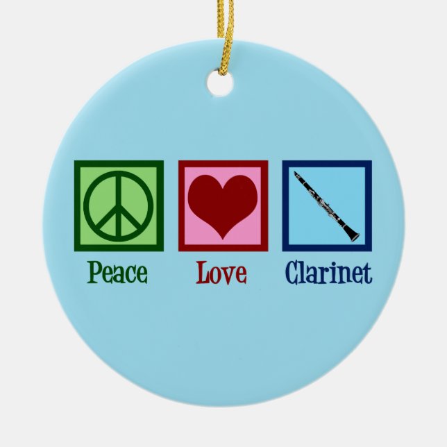 Décoration En Céramique Clarinets d'amour pour la paix (Devant)