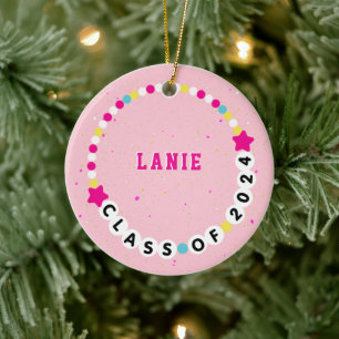 Décoration En Céramique Classe de Bracelet d'amitié de 2024 Graduation Pin