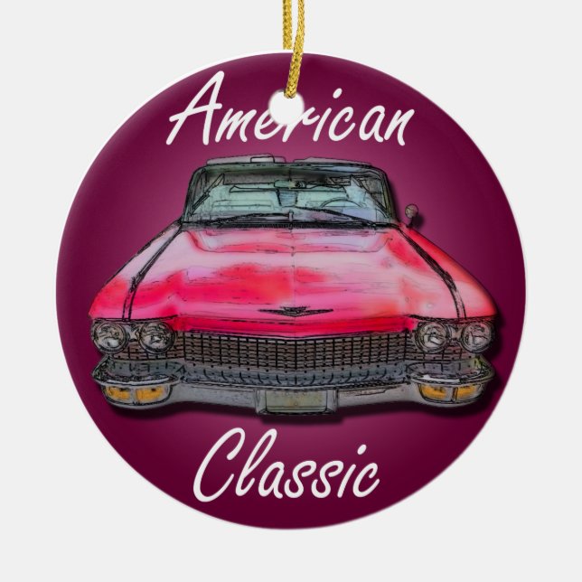 Décoration En Céramique Classique américain Cadillac 1960 (Devant)