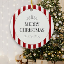 Classique Noël Rond Rayé