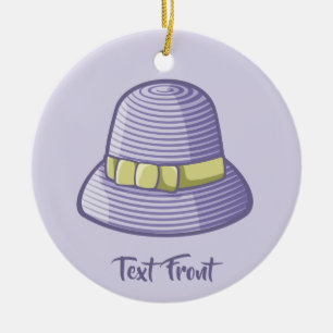 Décoration En Céramique Cloche Casquette Lilac