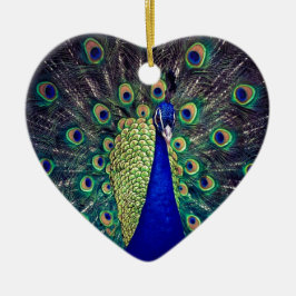 Décoration En Céramique Cobalt Blue Peacock