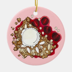 Décoration En Céramique Cobbler cerise Crumble Dessert Crème de glace Nour