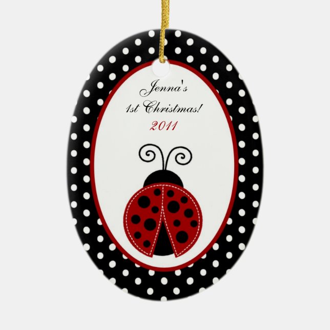 Décoration En Céramique Coccinelle faite sur commande personnalisée de (Devant)