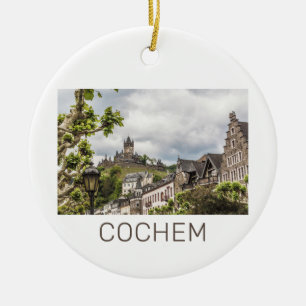 Décoration En Céramique Cochem Moselle Panorama Allemagne Souvenir