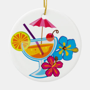Décoration En Céramique Cocktail tropical