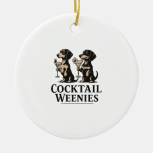 Décoration En Céramique Cocktails Weenies Drôle de chien dachshund wiener