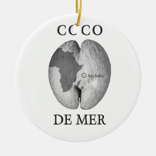 Décoration En Céramique Coco De Mer Ornament (Devant)