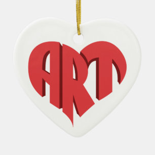 Décoration En Céramique Coeur d'art