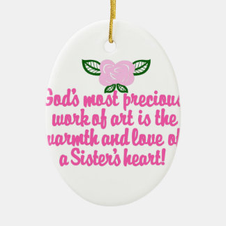 Décoration En Céramique Coeur de soeurs