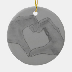 Décoration En Céramique Coeur Des Mains