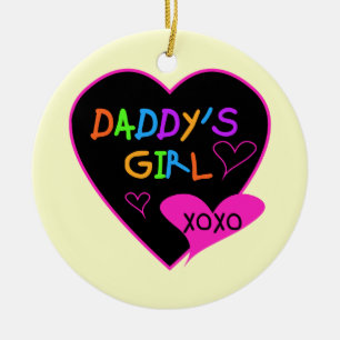 Décoration En Céramique Coeur papa's Girl T Shirts and Gifts