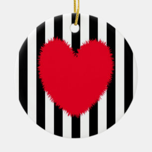 Décoration En Céramique Coeur rouge