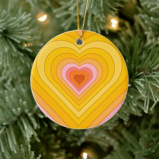 Décoration En Céramique Coeur super à couche rétro (Arbre)