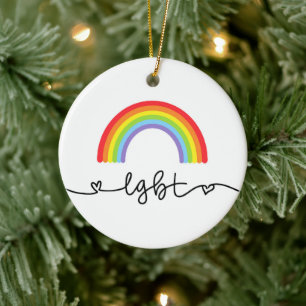 Décoration En Céramique Coeurs LGBT et arcs-en-ciel