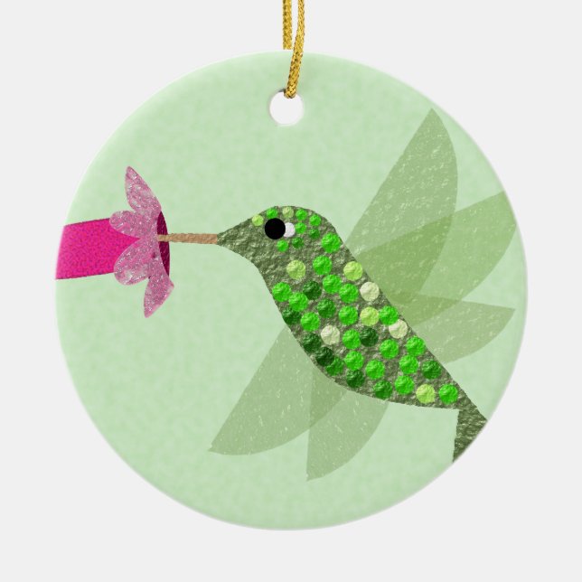 Décoration En Céramique Colibri vert (Devant)