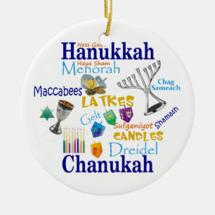 Décoration En Céramique Collage Chanukah/Lumière