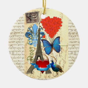 Décoration En Céramique Collage romantique Paris