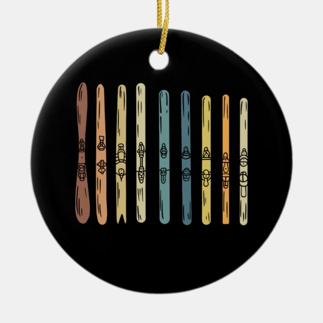 Décoration En Céramique Collection de planches à ski (Devant)