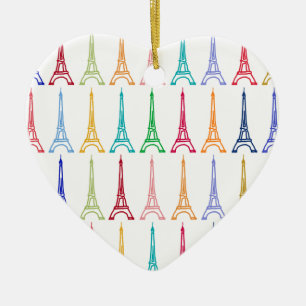 Décoration En Céramique color eiffel towertern pattern