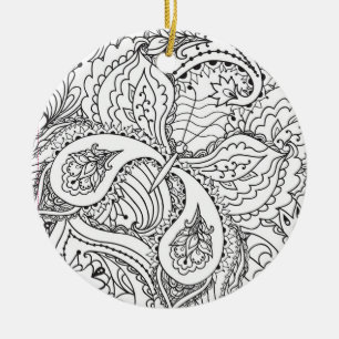 Décoration En Céramique Coloration Flower Art Nouveau Design Floral Aesthé