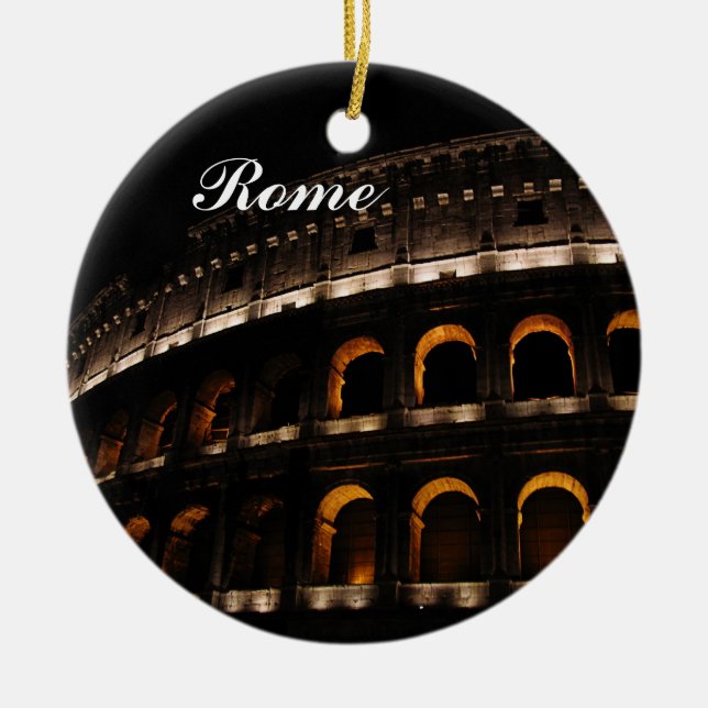 Décoration En Céramique Colosseum à l'ornement de nuit (Devant)