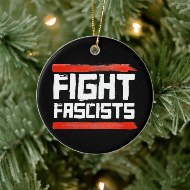 DÉCORATION EN CÉRAMIQUE COMBATTRE LES FASCISTES (Arbre)