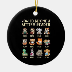 Décoration En Céramique Comment Devenir un Meilleur Lecteur Livre Animaux 