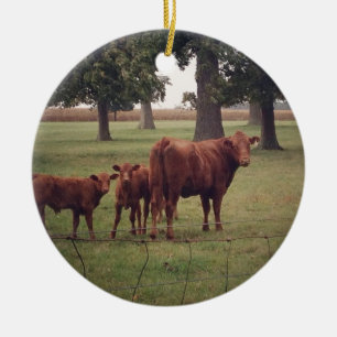 Décoration En Céramique Comment maintenant vaches Brown