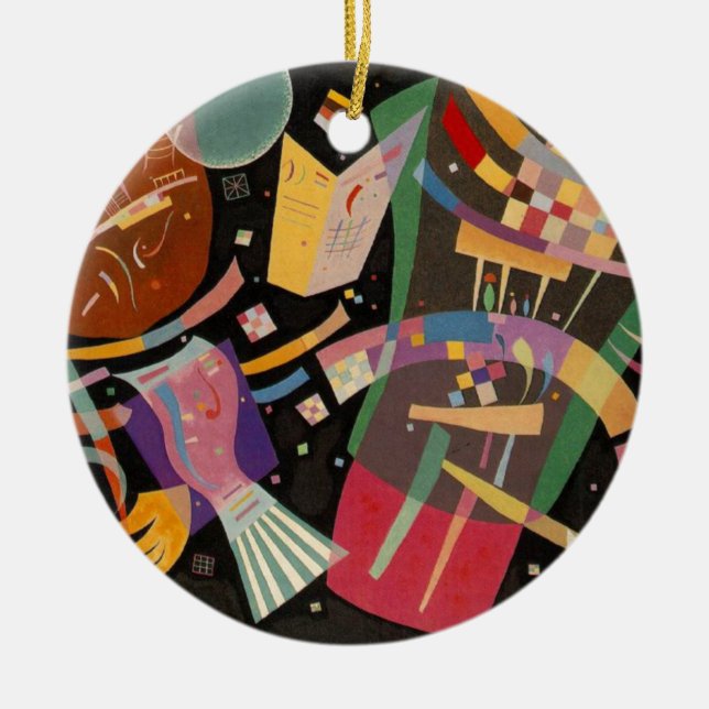 Décoration En Céramique Composition Kandinsky 10 Peinture Abstraite (Devant)