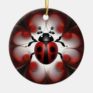 Décoration En Céramique Conception artistique abstraite de coccinelle,