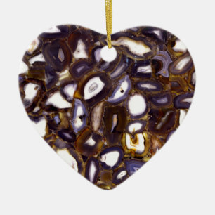 Décoration En Céramique Conception d'Agate blanc Brown violet