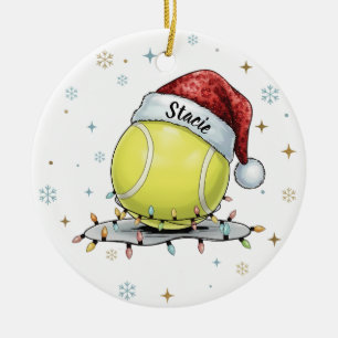 Décoration En Céramique Conception de balle de tennis festive pour les fêt