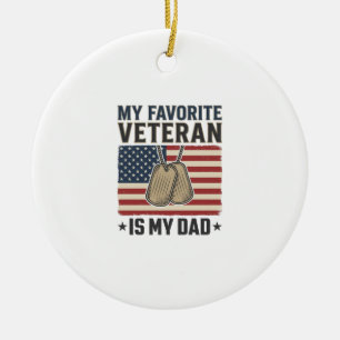 Décoration En Céramique Conception de médailles patriotiques pour papa vét