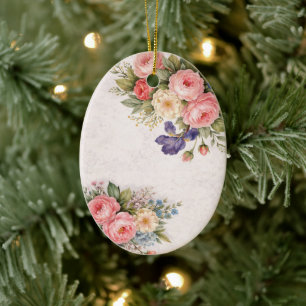 Décoration En Céramique Conception de rose florale personnalisée vintage r