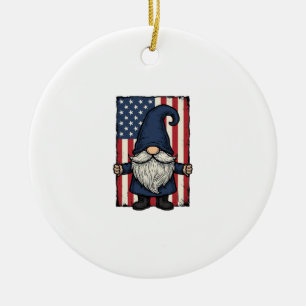 Décoration En Céramique Conception de T-shirt de drapeau vintage Gnome pat