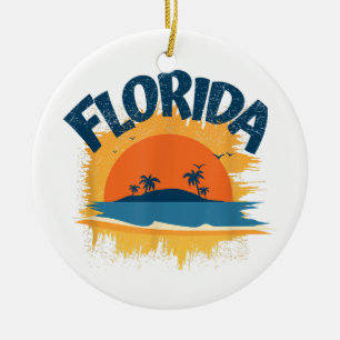 Décoration En Céramique Conception de tee-shirt rétro Floride vintage Suns