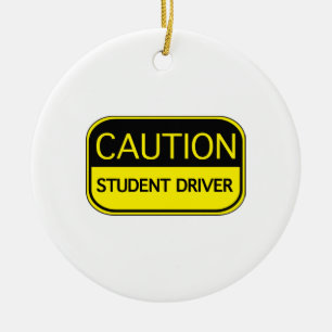 Décoration En Céramique Conducteur d'étudiant de précaution